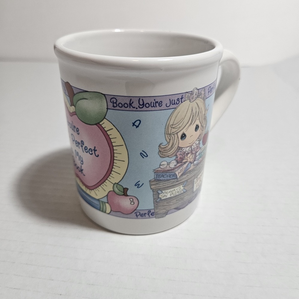 Precious Moments 1997 You're Perfect my Book Teacher Coffee Tea Mug Enesco vtg - Picture 4 of 14